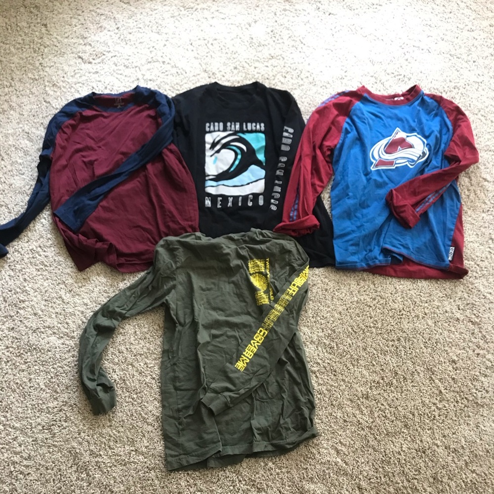 4 Assorted Long Sleeve Tees